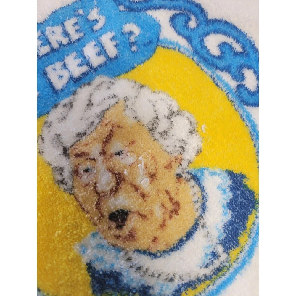 Vintage Wheres The Beef Wendys Hand‎ Towel 1984 Leshner St Marys Ohio Fringe